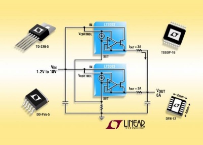 LT3083, regolatore di tensione LDO da Linear Technology